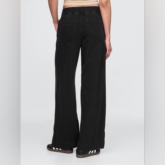 NWT! GAP Black Mid Rise Knit Easy Baggy Jeans - Picture 4 of 7